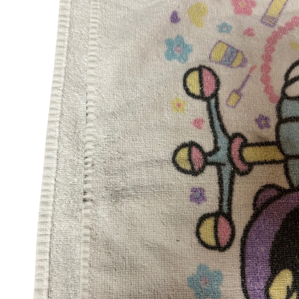 Disney Minnie Mouse Bath Towel Kids OS White Vintage 90s Makeup Pastel USA Made - Picture 5 of 5